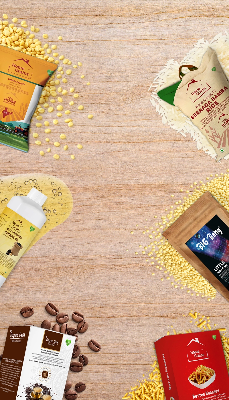 Indian Farm-Sourced Grains, Millets and Degree Coffee