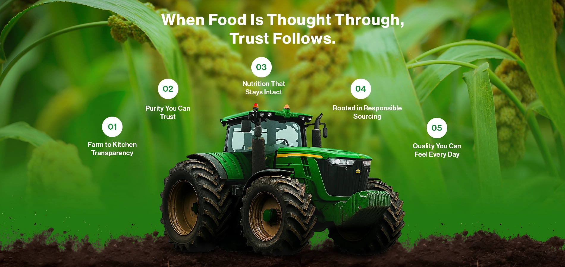 Naturally harvested Indian grains sourced directly from farmers