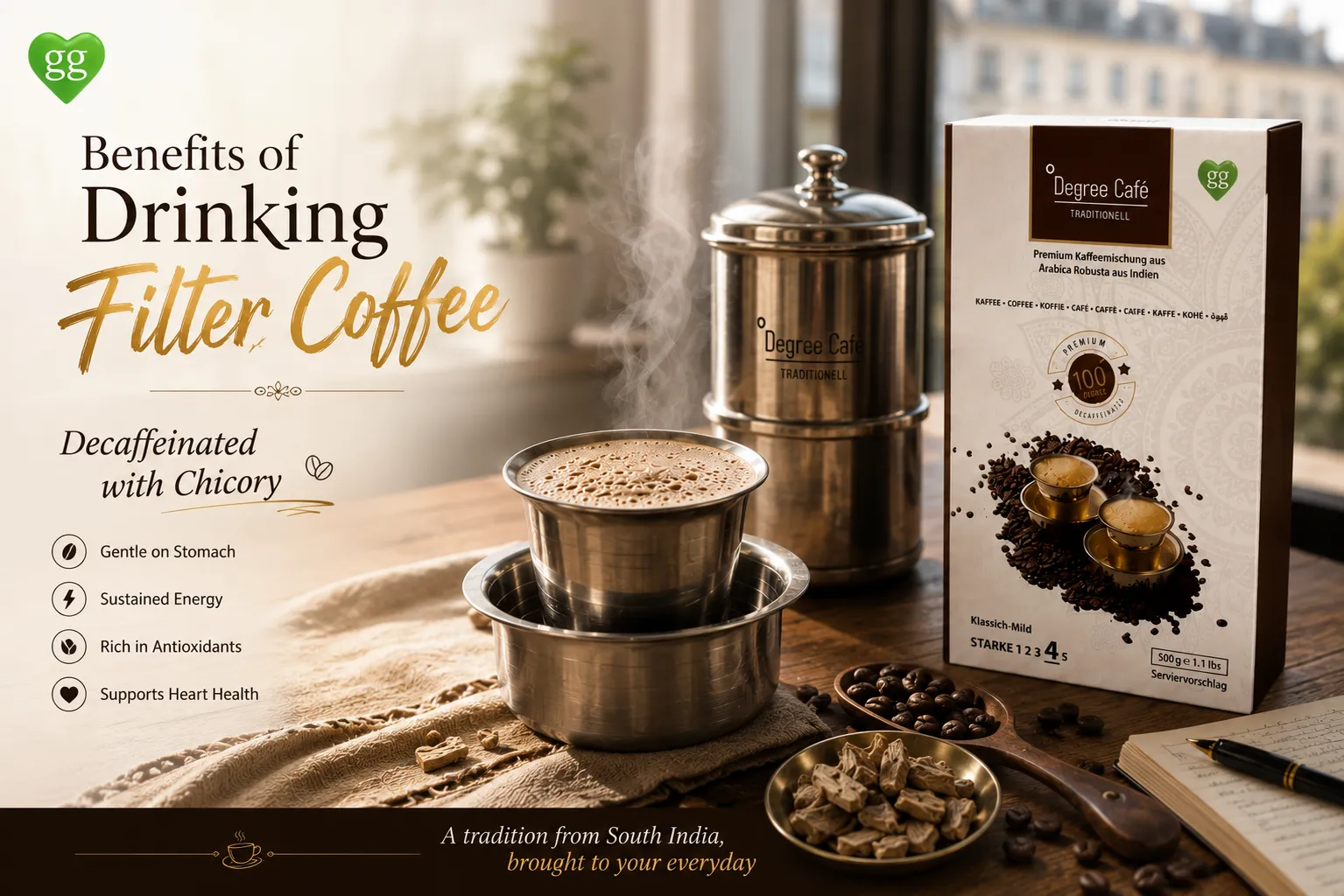 Grün Gesund_Decaffeinated Coffee with Chicory