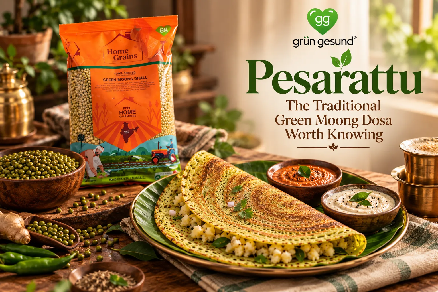 Pesarattu: The Traditional Green Moong Dosa Worth Knowing